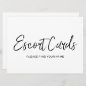 Invitation Pancarte "Cartes de placement" de mariage | Lettre (Devant / Derrière)