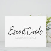 Invitation Pancarte "Cartes de placement de table" de mariage (Debout devant)