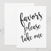 Invitation Pancarte de cadeaux abordables 'Prenez-en un' (Devant / Derrière)