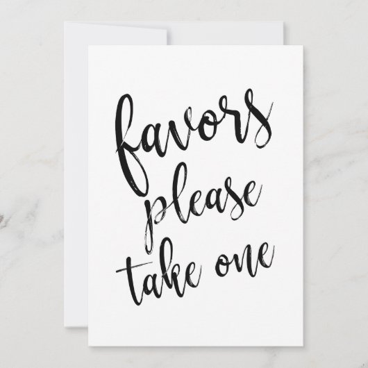 Invitation Pancarte de cadeaux abordables 'Servez-vous' (Devant)