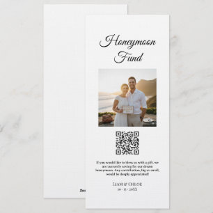Invitation Pancarte de code QR pour la caisse de lune de miel