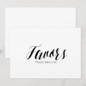Invitation Pancarte de mariage "Favoris, prenez-en un" (Devant / Derrière)