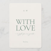 Invitation Pancarte de mariage Minimal With Love (Devant)
