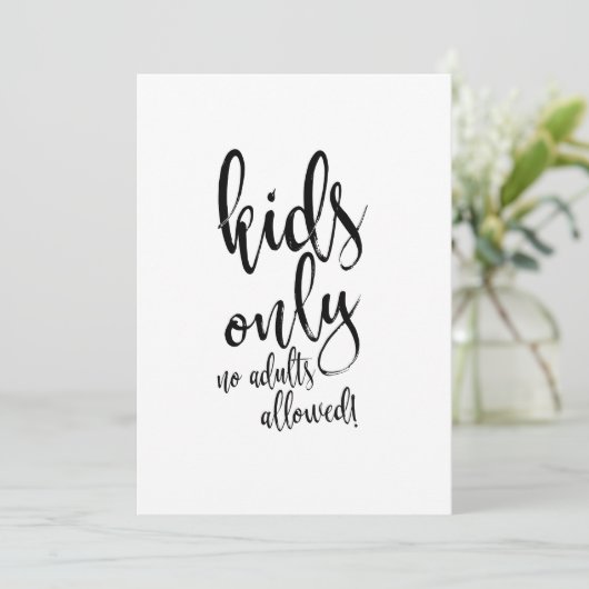 Invitation Pancarte de mariage pas chère calligraphiée pour t (Debout devant)