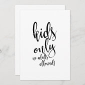 Invitation Pancarte de mariage pas chère de calligraphie de t (Devant / Derrière)