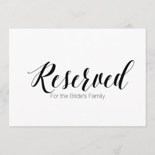 Invitation Pancarte de mariage "Réservé à la famille de la ma