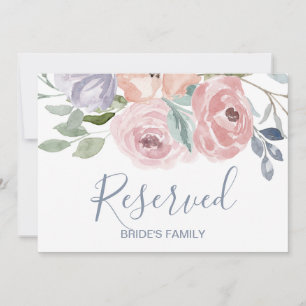 Invitation Pancarte de mariage réservée aux fleurs Rose Pouss