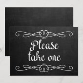 Invitation Pancarte de mariage style tableau noir "Prenez-en (Devant / Derrière)