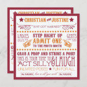 Invitation Pancarte de Photomaton (Devant / Derrière)