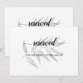 Invitation Pancarte de places réservées pour mariage avec feu (Devant / Derrière)