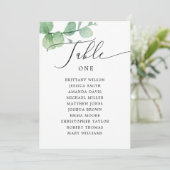 Invitation Pancarte de plan de table à l'eucalyptus | Mariage (Debout devant)