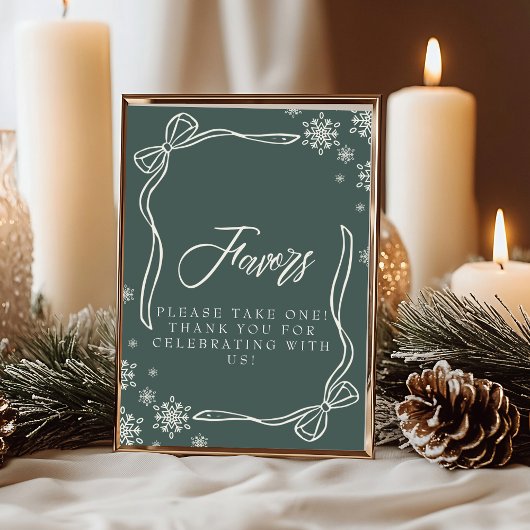 Invitation Pancarte de table de faveur de Coquette d'Hiver Ve