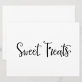 Invitation Pancarte "Douceurs" pour dragées de mariage | Call (Devant / Derrière)