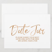 Invitation Pancarte en forme de pot pour la date du mariage | (Devant / Derrière)