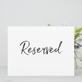 Invitation Pancarte "Réservé" | Lettres dessinées de style él (Debout devant)