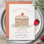 Invitation Pancartes aux fraises | Fun Joli Brunch d'annivers