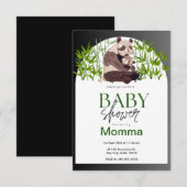 Invitation Panda Baby shower (Devant / Derrière)