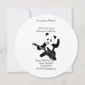 Invitation Panda Band Cute Anniversaire de enfant Inviation (Dos)