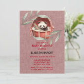 Invitation Panda Bear Baby shower neutre du genre (Debout devant)