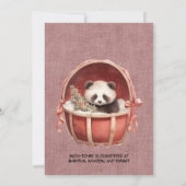 Invitation Panda Bear Baby shower neutre du genre (Dos)