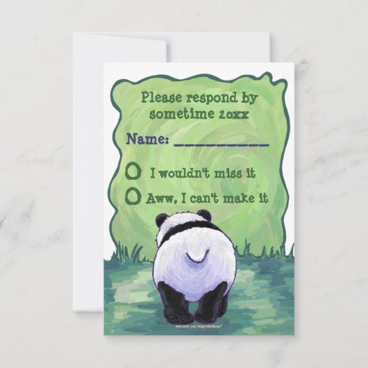 Invitation Panda Bear Party Centre (Dos)