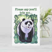Invitation Panda Bear Party Centre (Debout devant)