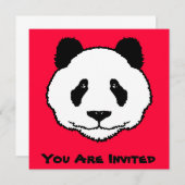Invitation Panda / Carte (Devant / Derrière)