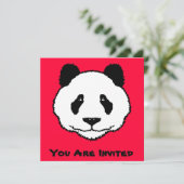 Invitation Panda / Carte (Debout devant)