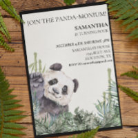 Panda Cutie fête d'anniversaire Bambou Vert