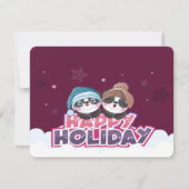 Invitation Panda de vacances joyeuses (Devant)