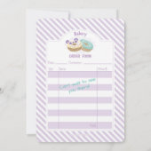 Invitation Panda Donut violet et boulangerie verte Anniversai (Dos)