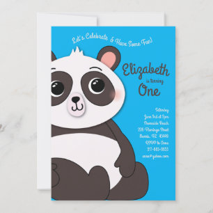 Invitation Panda fête d'anniversaire