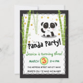 Invitation Panda fête d'anniversaire (Devant)
