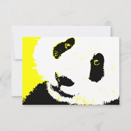 Invitation panda jaune (Devant)