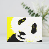 Invitation panda jaune (Debout devant)