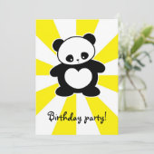 Invitation Panda Kawaii (Debout devant)