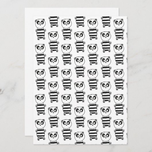 Invitation Panda Kids (Devant / Derrière)