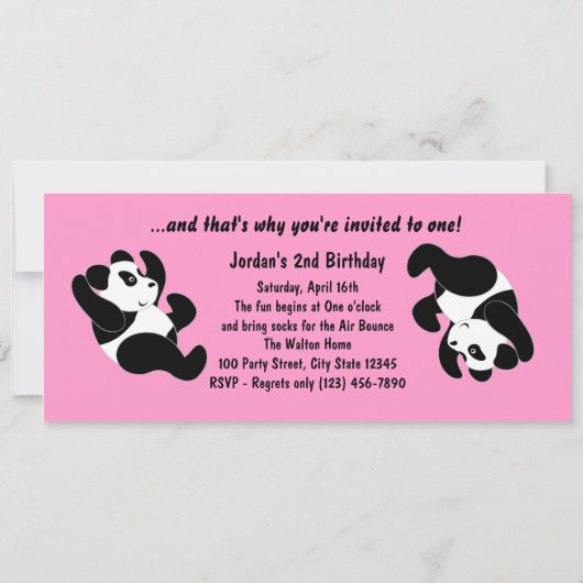 Invitation Panda Mania (Dos)