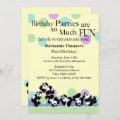 Invitation Panda Mania (Devant / Derrière)