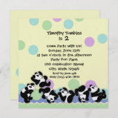 Invitation Panda Mania (Devant / Derrière)