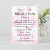 Invitation Panda mignonne aux fraises roses (Debout devant)