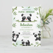 Invitation Panda-monium Panda Birthday (Debout devant)