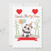 Invitation Panda Party Time (Devant)