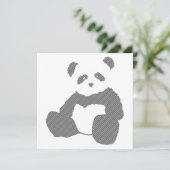 Invitation panda plush (Debout devant)