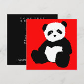 Invitation panda plush : couleur personnalisable (Devant / Derrière)