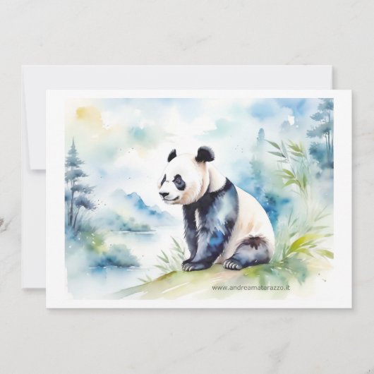 Invitation Panda porte bonne chance (Devant)