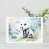 Invitation Panda porte bonne chance (Debout devant)