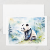 Invitation Panda porte bonne chance (Devant / Derrière)