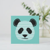 Invitation panda rayures (Debout devant)