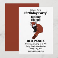 Panda Rouge Sentent Sleepy Funny Panda Rouge Anniv